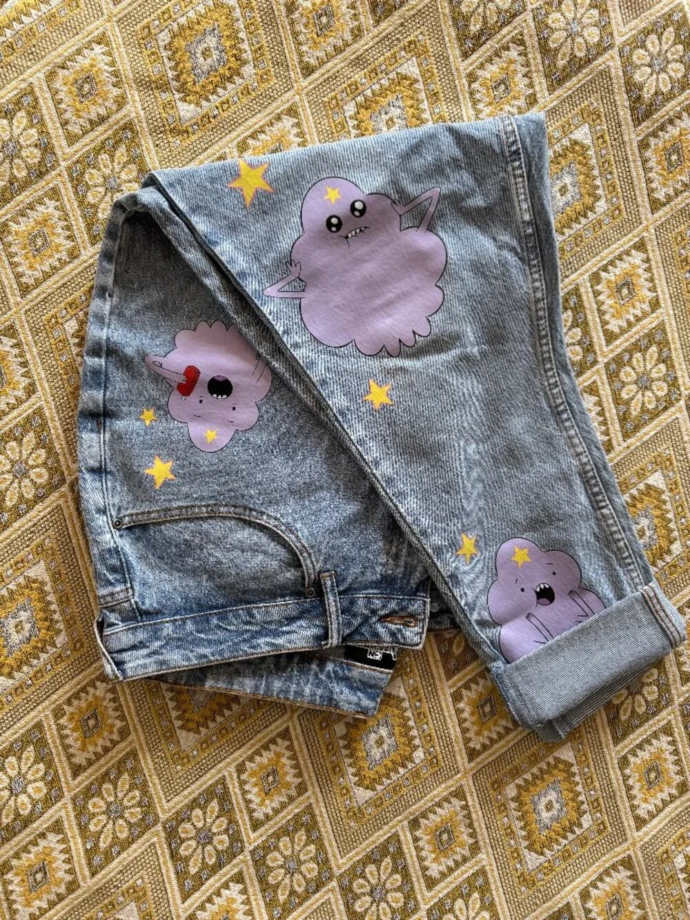 Adventure Time High Waisted Lumpy Space Princess Jeans Cartoon Network Sz 16 LSP - Picture 1 of 3